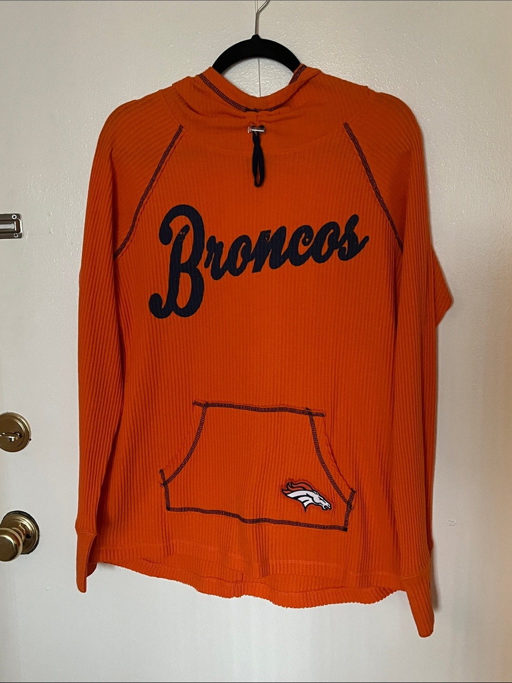 Waffle Knit Denver Broncos Hoodie